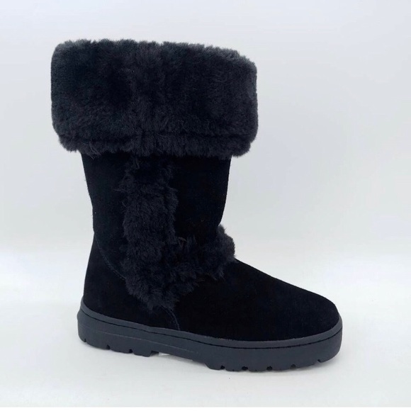 Style & Co. Womens Cold Weather Witty Winter Boots Black Faux Fur 5 M New - Picture 2 of 5
